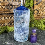 4x9cm Flower Power Witch Spell Candle rullade i örter & oljo