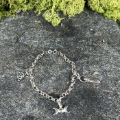 Silverarmband med tripple moon