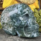 Kristallskalle Mossagat 11x8 cm