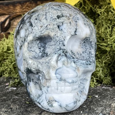 Kristallskalle Mossagat 8 cm